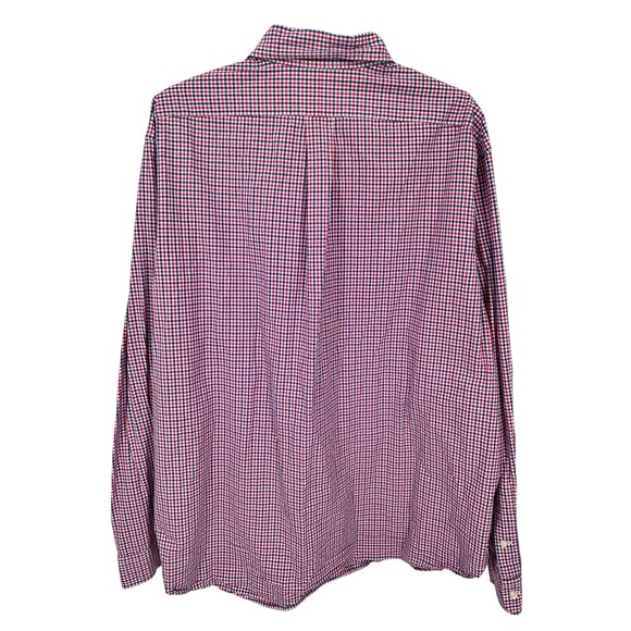 Ralph Lauren Men's XXL Gingham Check Long Sleeve Button Down Shirt Red Blue - Picture 2 of 9
